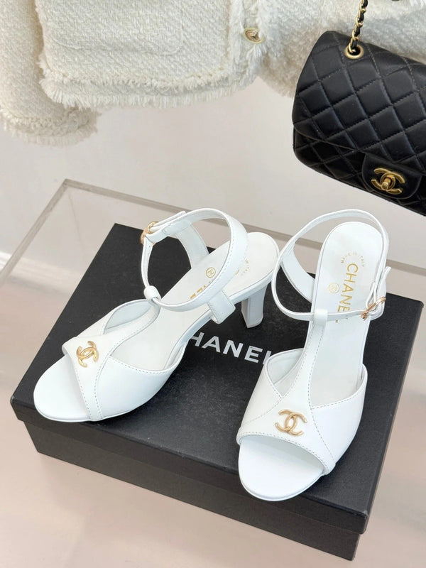 CC 2026 Sandales peep-toe 100 % peau de mouton