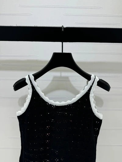 Miu 2026 Hollow-out Knitted Camisole Cotton 375026