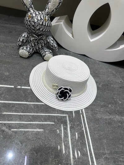 Chapeau de paille CC avec fleur 262141