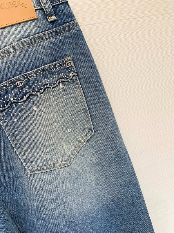 Chanel 2026 Jean Droit Orné de Strass 155198