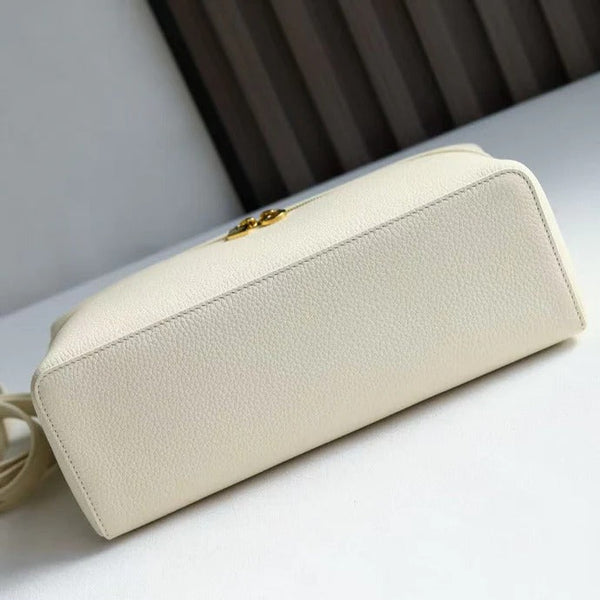 Loro Piana Extra Pocket Bag 27cm White Calfskin