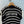 CD 25 Striped One-shoulder Knitted Short-sleeved Top Black Cotton