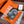 HM 25s Scarf 140cm Orange Black Cashmere 976203