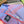 GG Scarf 140CM Blue Pink Twill Silk 293464