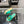 THICK SOLE WEDGE SLIPPERS IN PERSIAN GREEN LAMBSKIN AND BEIGE RUBBER