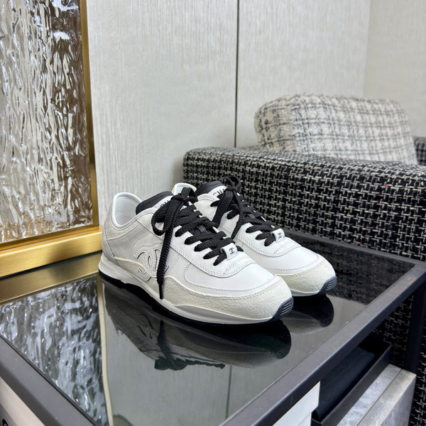 Chanel 2025 Sneaker White Cowhite & Suede 507459