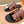 HM Men's Izmir Slide Orange Black Cowhide 743930