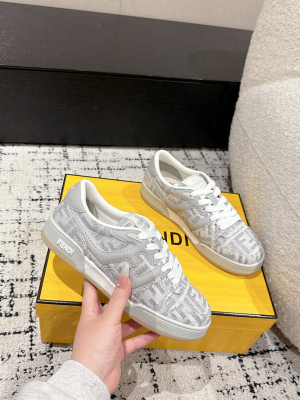 Fendi Match Trainers Grey Denim 679608