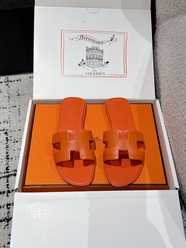 HM 25 Oran Sandal Orange Calfskin