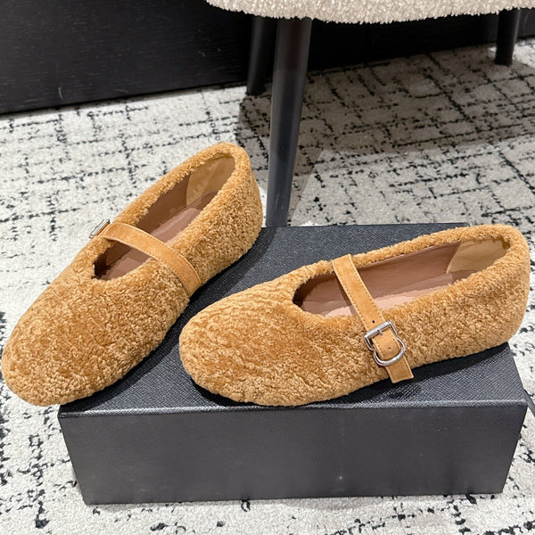 Alaia 2025 Ballerines Laine Camel 558647