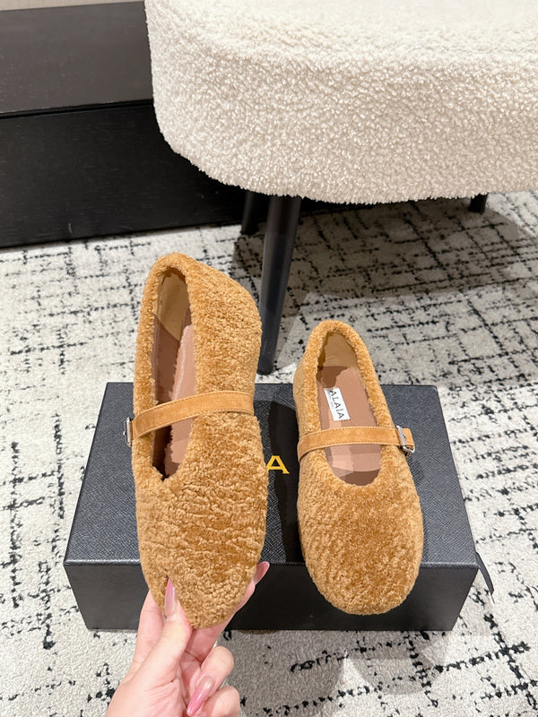 Alaia 2025 Ballerines Laine Camel 558647