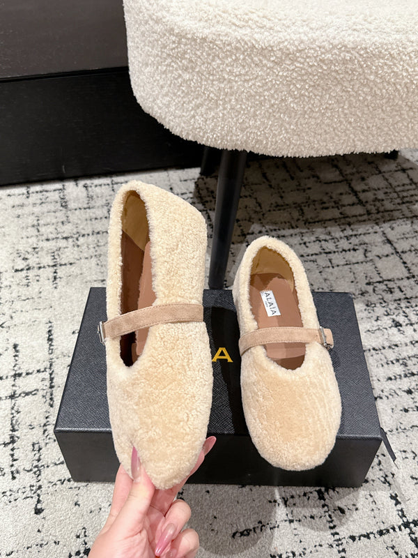 Alaia 2025 Ballerine Beige Laine 558649