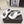 CC 26SS Thong Sandals Black White Leather 721683
