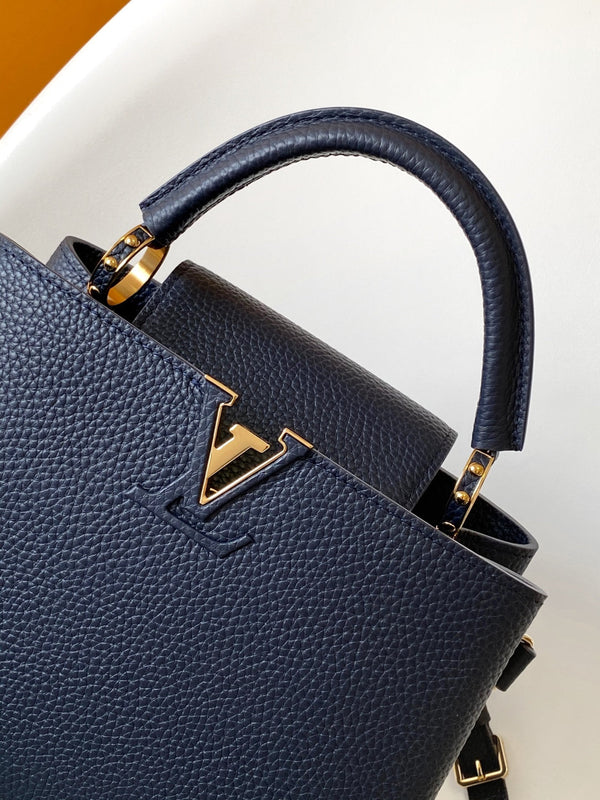 Capucines BB Bag Dark Blue Taurillon leather 251686