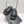 CC Flat Slip-on Sandals Black Grain Leather 798338