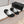 CC Flat Slip-on Sandals Sliver Glossy Leather 798340