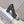 CD 26s Block Heel Pumps 7cm White Black Oblique Canvas 121648