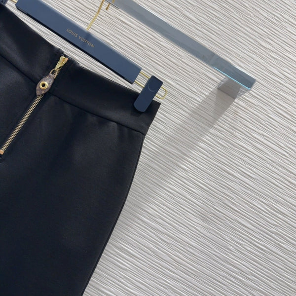 LV 25 Short Skirt Black Polyester