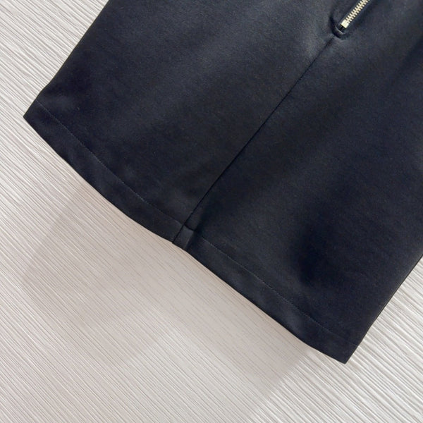 LV 25 Short Skirt Black Polyester