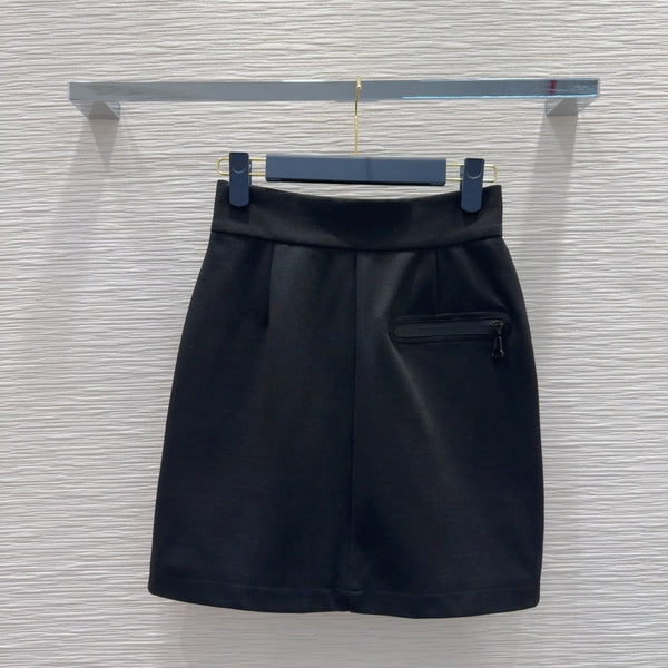 LV 25 Short Skirt Black Polyester