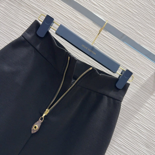 LV 25 Short Skirt Black Polyester