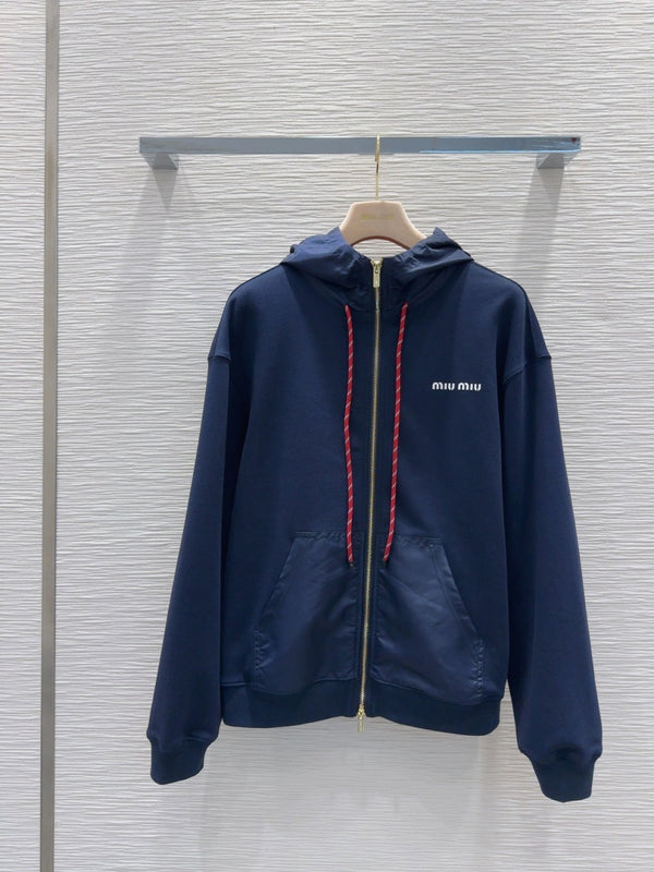Miu Miu 25 Jacket Dark Blue Cotton