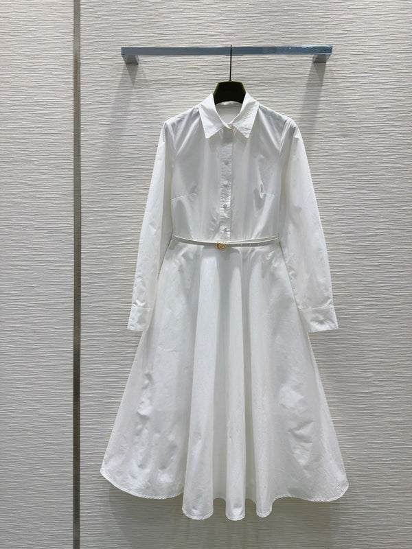 Gucci 2025 Shirt Dress White Cotton