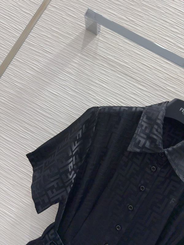 Fendi 2025 Shirt Dress Black Viscose