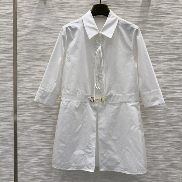 Gucci 25 Shirt Dress White Cotton