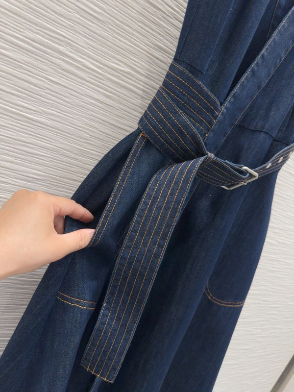 CD 25 Denim Dress Blue Cotton