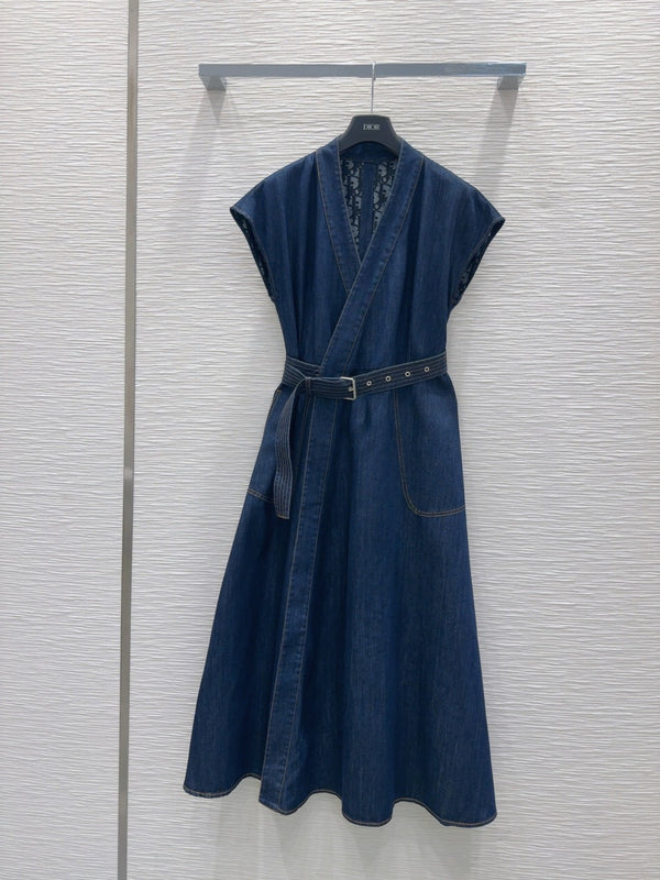 CD 25 Denim Dress Blue Cotton