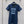 LV 25 Metal Zipper Decoration On The Left Shoulder Dress Blue Cotton