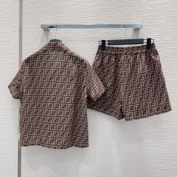 Fendi 25 Set Brown Poliamide