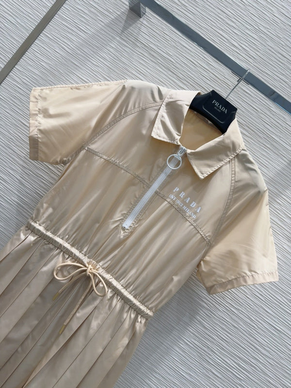 Prada 2025 Shirt Dress Beige Polyester