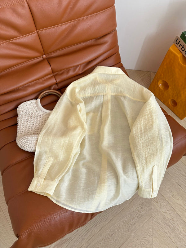 Celine 25 Logo Shirt Yellow and White Cotton