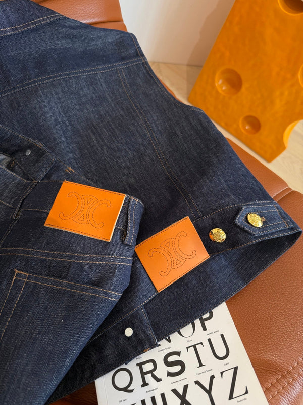 Celine 25 Denim Suit Blue Cotton
