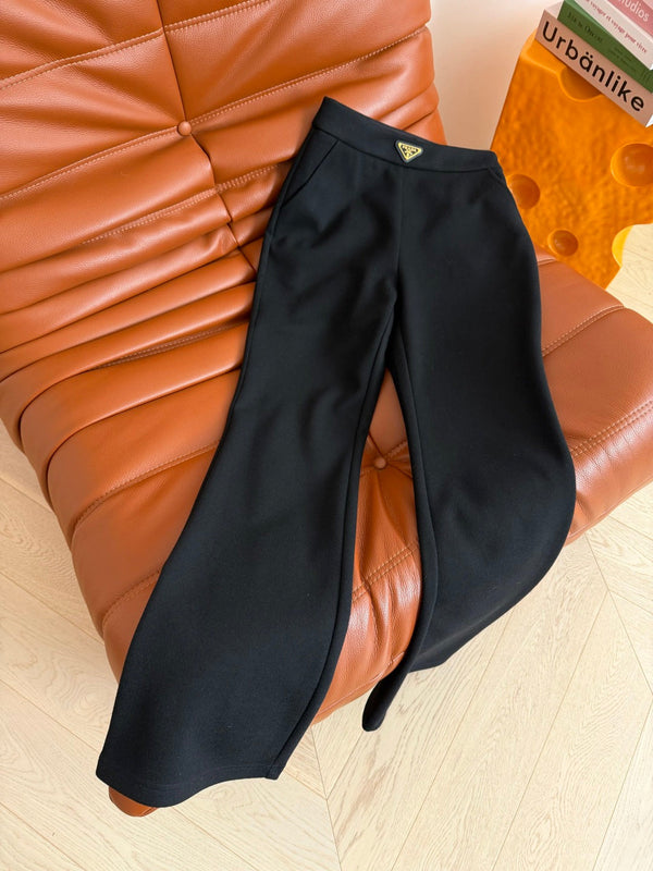 Prada 25FW Pantalons Polyester noir 326653