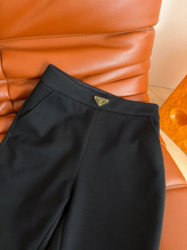 Prada 25FW Pantalons Polyester noir 326653