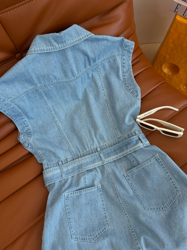 CL 26s Light Blue Washed Denim Dress 398137