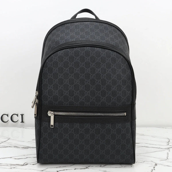 GG 2026 Essence Classic Backpack 44cm Black Canvas Leather