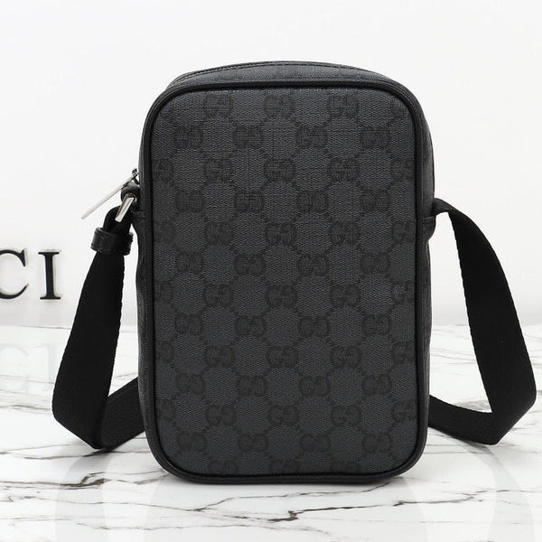 GG 2026 Essence Classic Mini Bag 20cm Black Canvas Leather