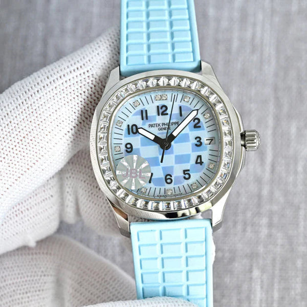 Patek Aquanaut 35.6mm Blue Dial Blue Strap Watch
