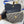CD Medium Saddle Pouch with Chain 21.5cm Blue Jacquard Cowhide GHW