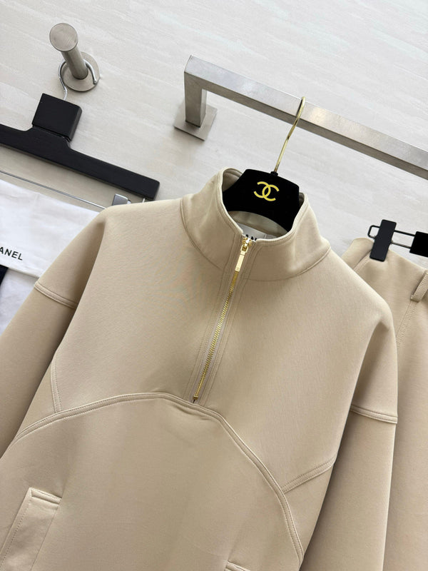 CC 26s Half-Zip Sweatshirt and Skirt Set Beige 438863