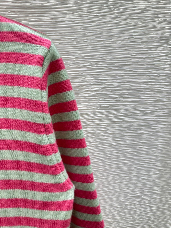 Chanel Cardigan Pink mix Gray Cachemire 232766