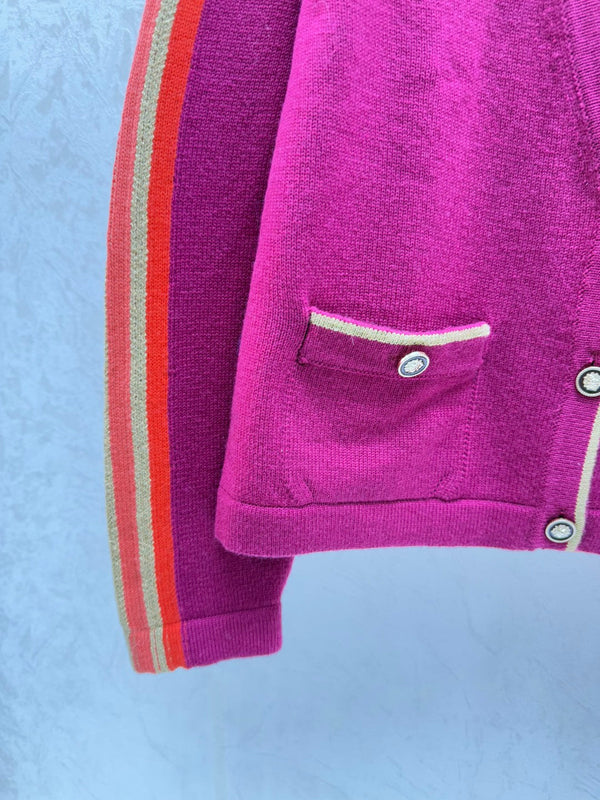 Chanel 2025 Cardigan Purple Wool 716294