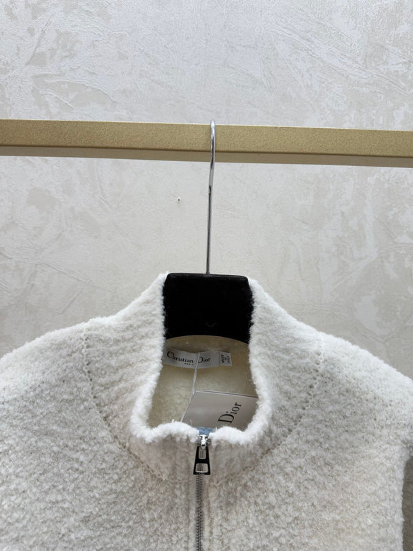 Dior Veste 2025 Laine mélange de couleurs Blanc