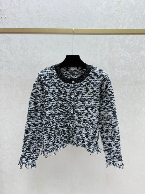 Chanel 2025 Cardigan Col Rond Tricoté Laine Polyester 734785