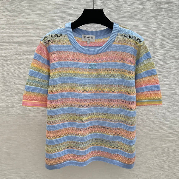 CC 2026 Striped Short-sleeved Shirt Multicolor Wool 516774