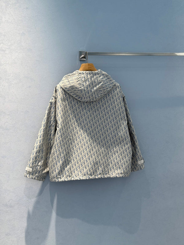 CD 25 hooded jacket baby blue polyester